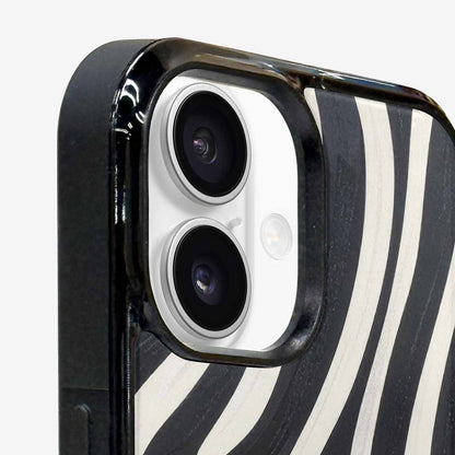 iPhone 16 Case — Modern Zebra Stripe Custom Personalized Phone, Personalized Phone Case