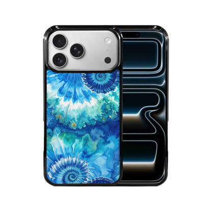 iPhone 17 Pro Max Case — Tie Dye Ocean Blues Tie Dye, Custom Art Phone Cover