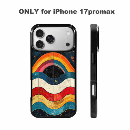 iPhone 17 Pro Max Case — Retro Wave Scallop Stripe Small Retro, Custom Made Phone Cover
