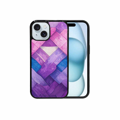 iPhone 15 Case — Bisexual Flag Color Theme Small Rainbow, Custom Designed Case Cover