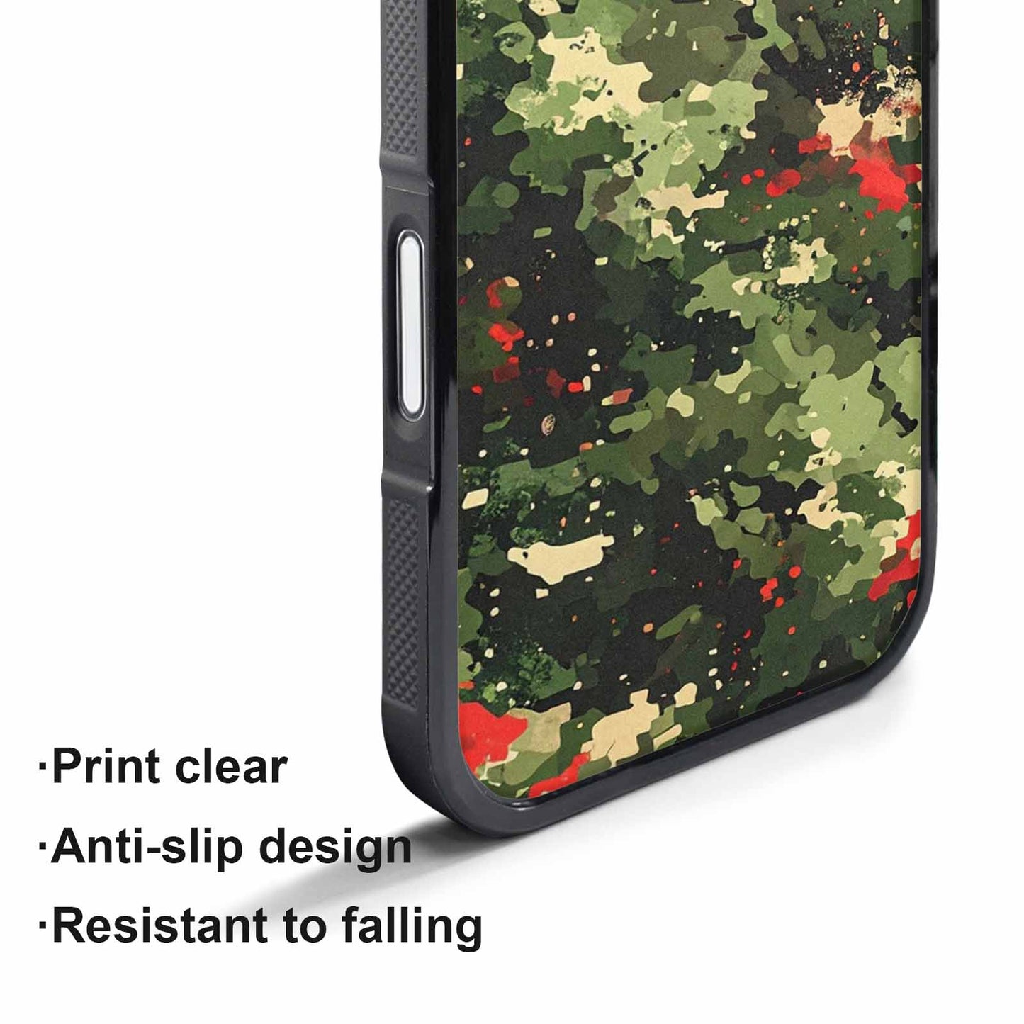 iPhone 17 Pro Max Case — Small Military Camouflage Blotch Camo, Personalized Phone Case