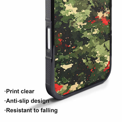 iPhone 17 Pro Max Case — Small Military Camouflage Blotch Camo, Personalized Phone Case