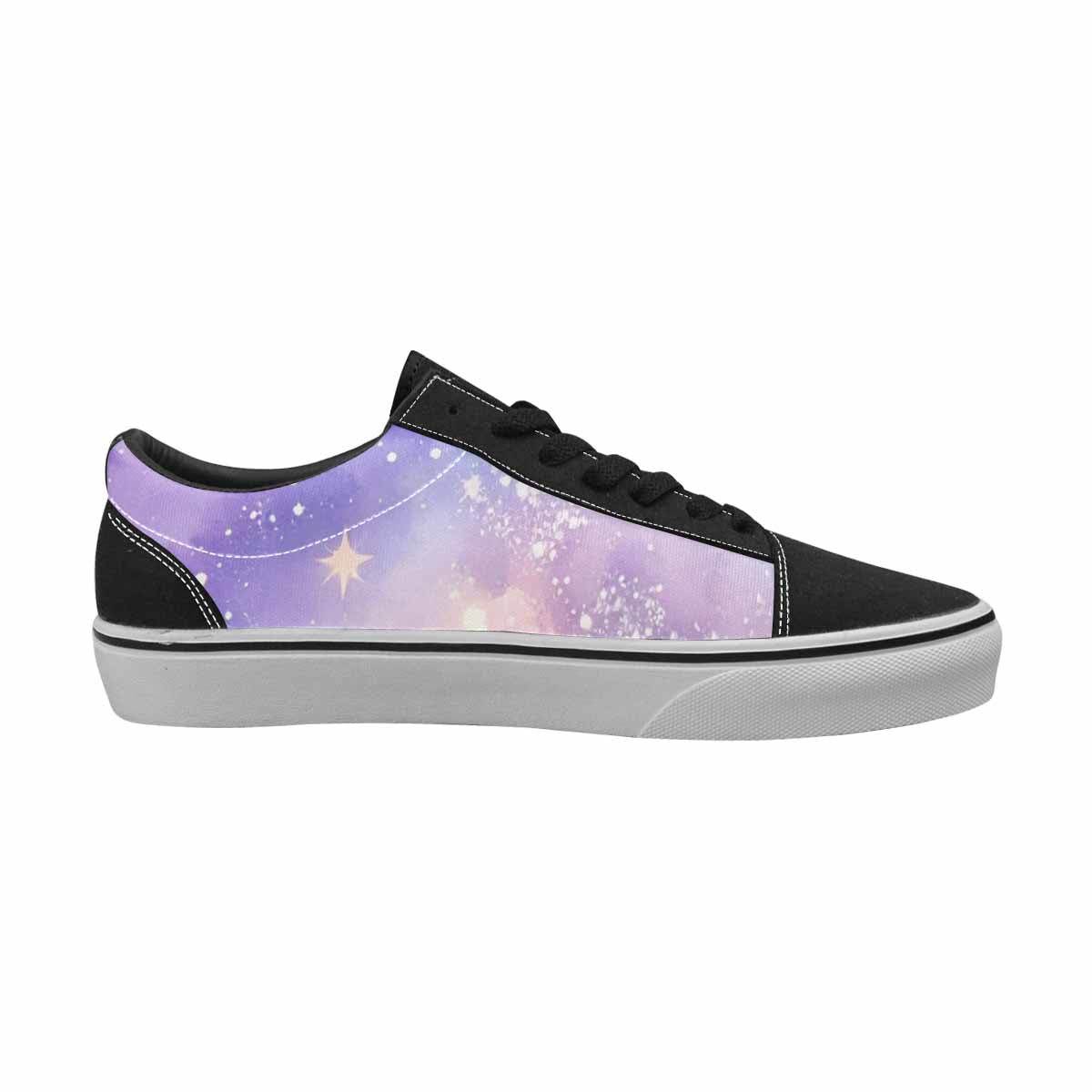 WOMEN'S Galaxy Art - Canvas Lace-Up Aesthetic Sneakers