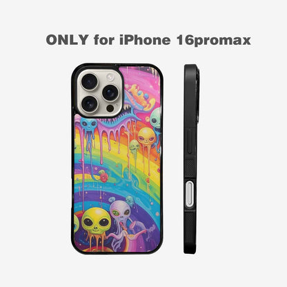 iPhone 16 Pro Max Case — Aliens Tie Dyemelting Aliens P, Personalized Phone Case