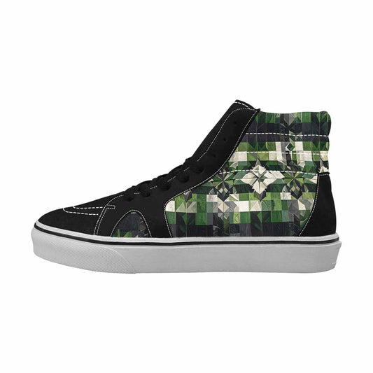 MEN'S Aromantic Flag Color High Top Canvas Neon Fantasy Custom Sneakers