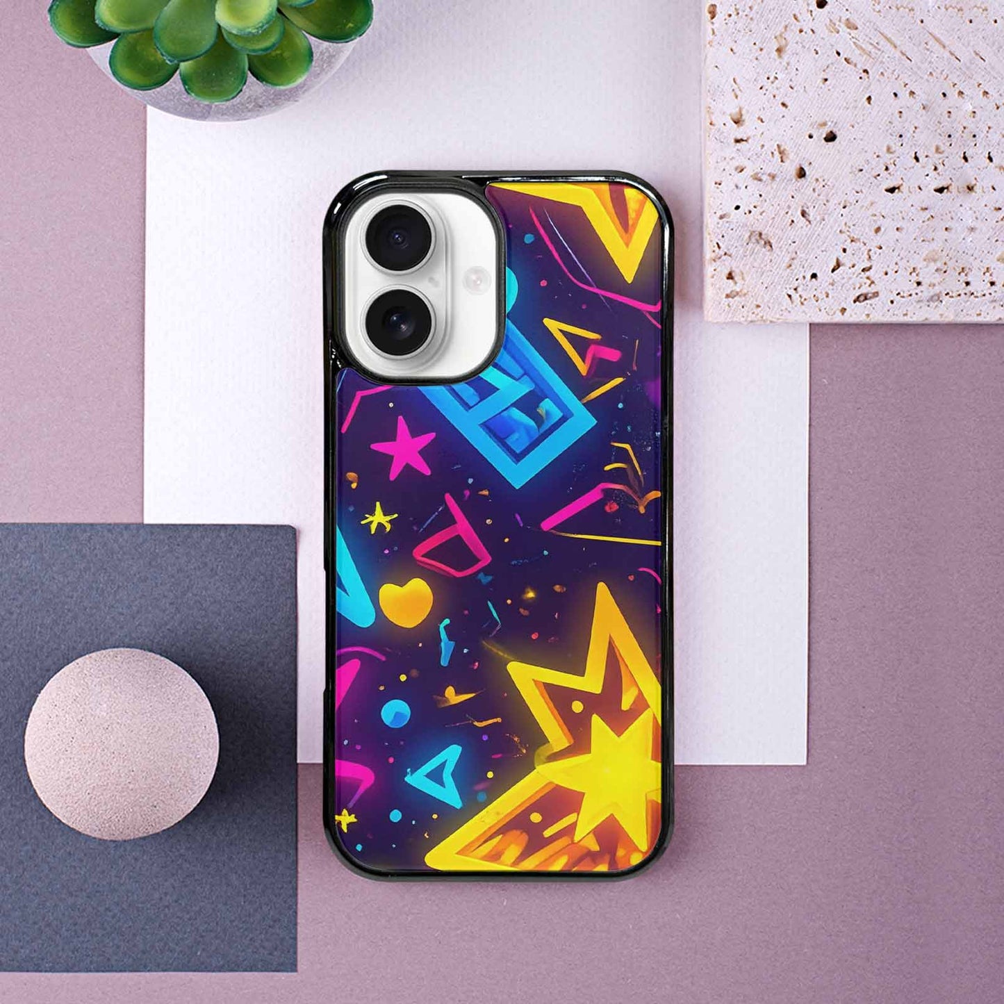iPhone 16 Case — 80s Retro Motif 80s Retro Motifs, Original Design Phone Case