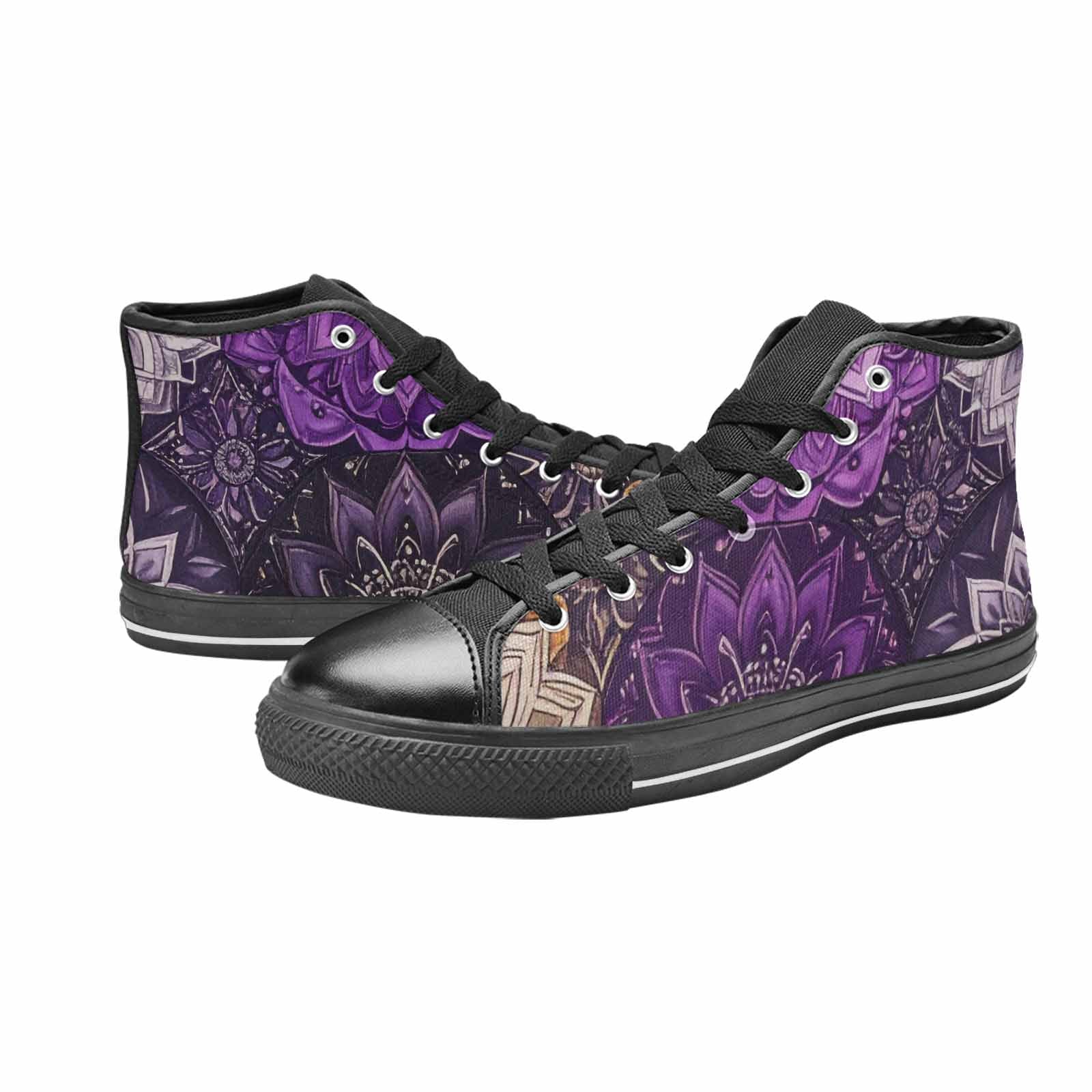 MEN'S Mandala High Top Canvas Dark Academia Custom Shoes