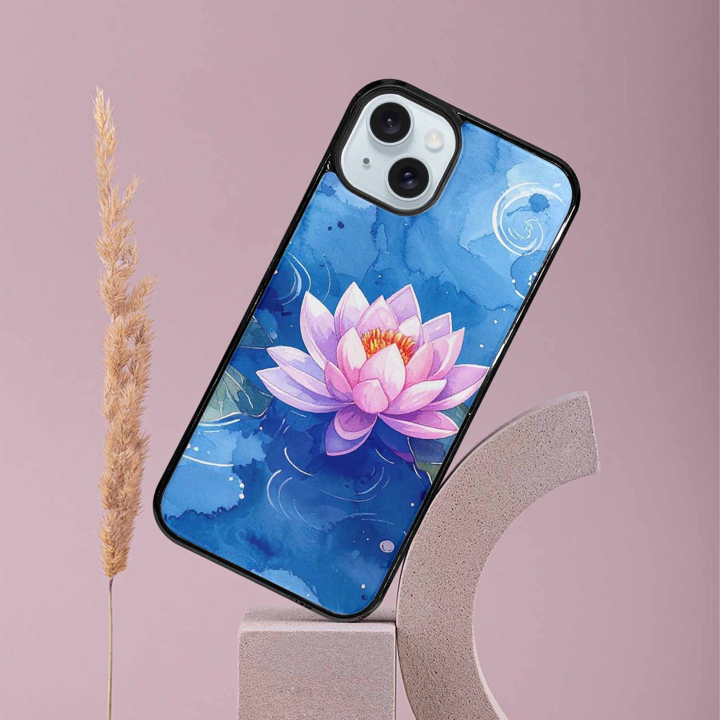 iPhone 15 Plus Case — Monet Water Lilies Painting Pattern, Custom Printed Phone Case