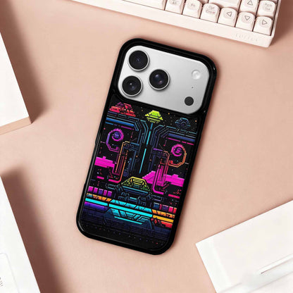 iPhone 17 Pro Case — Retro Pixel Art Pattern Bit Retro, Personalized Phone Case