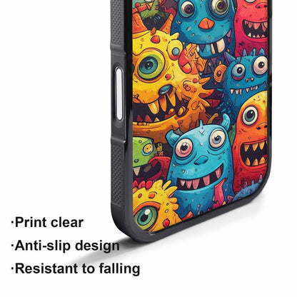 iPhone 17 Pro Case — Small Cartoon Monster Character Pattern Cartoon, Unique Phone Case Design