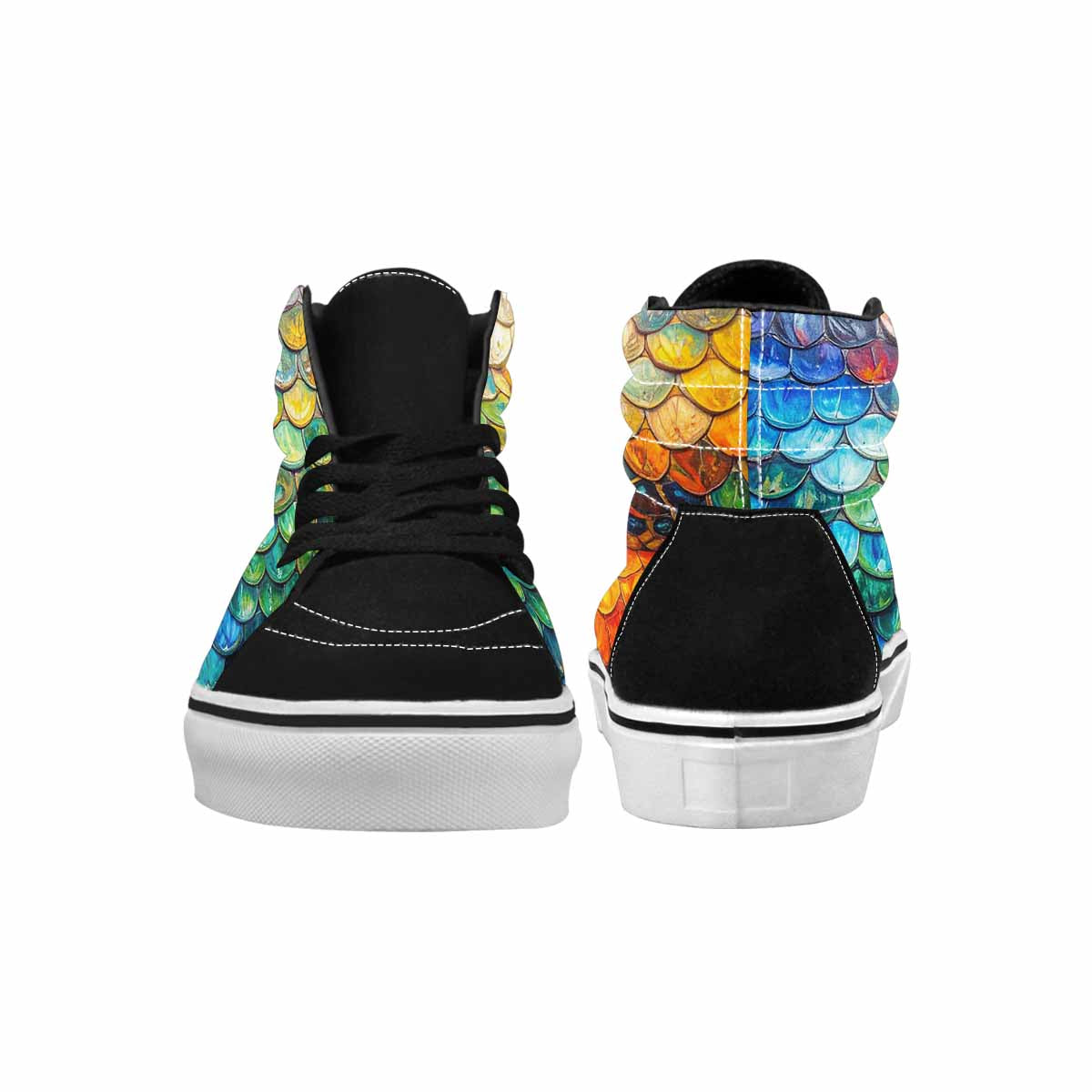 MEN'S Reptile Scale High Top Canvas Dreamlike Custom Shoes