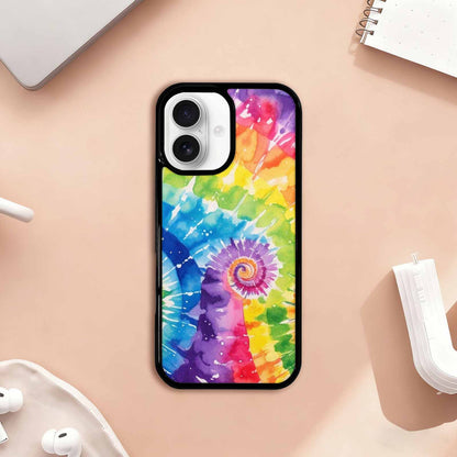 iPhone 17 Case — Tie Dye Spiral Rainbow Tie Dye, Customized Protective Case