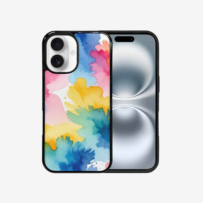 iPhone 16 Case — Trans Strong Watercolor Seamless Pattern Vibrant, Custom Print Case Cover