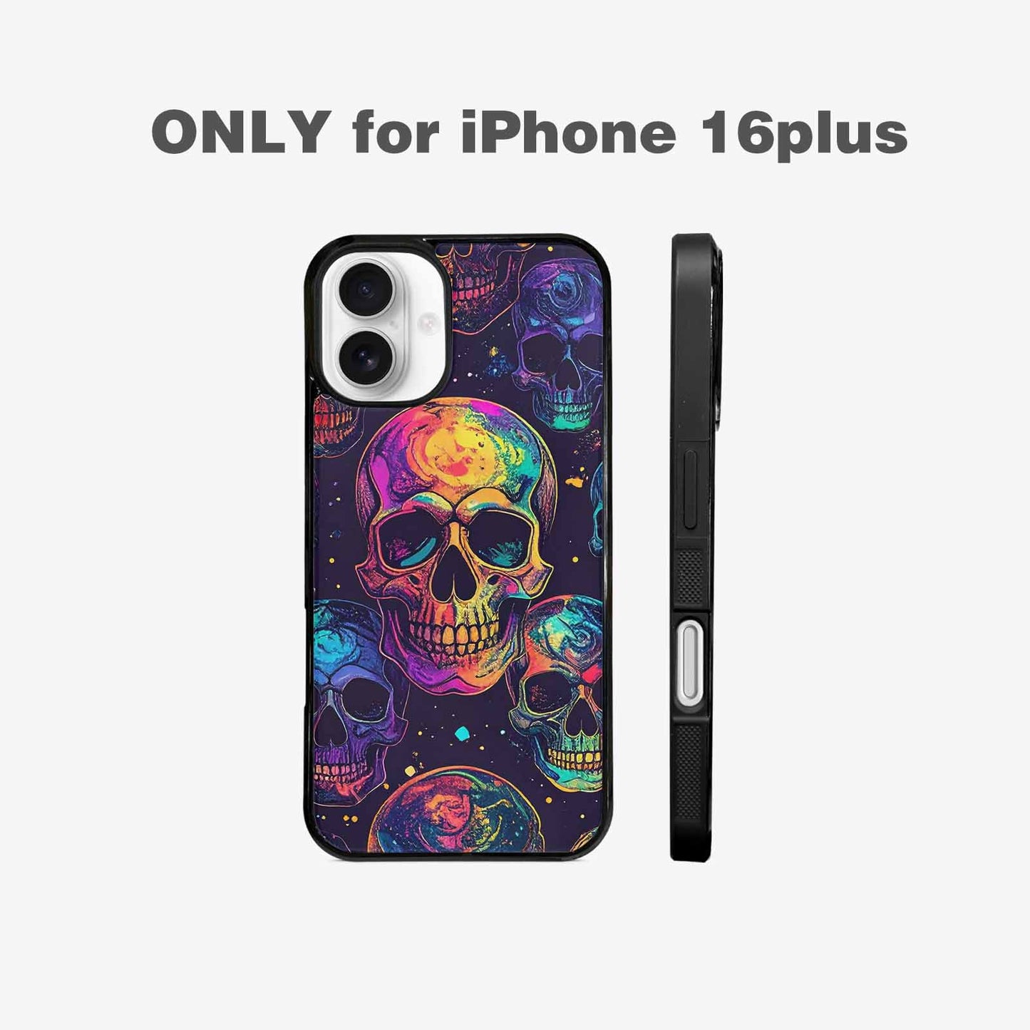 iPhone 16 Plus Case — Galaxy Skulls, Original Design Phone Case