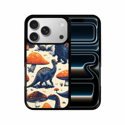 iPhone 17 Pro Case — Vintage Dinosaurs Mushroom Retro Vintage, Custom Designed Case Cover