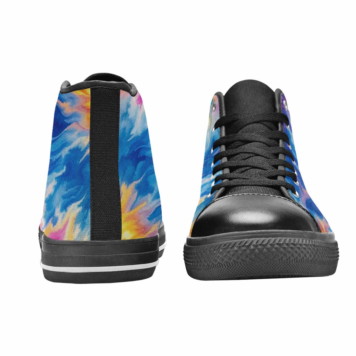 MEN'S Tie Dye Swirl High Top Canvas Y2K Custom Shoes