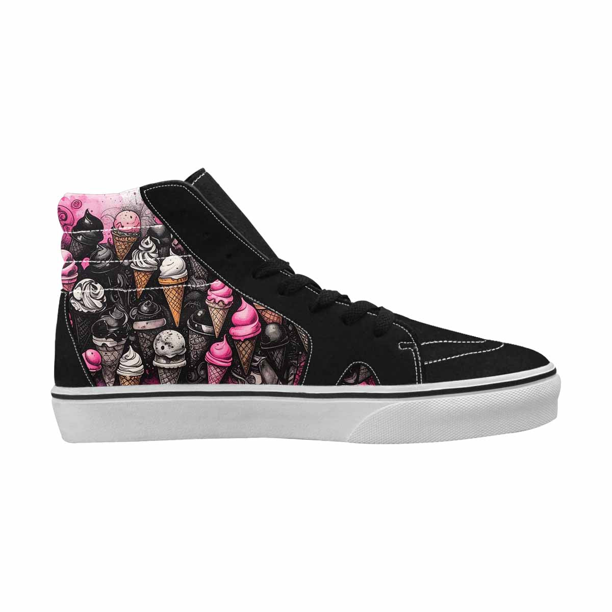 MEN'S Ice Cream Motif High Top Canvas Dreamcore Custom Shoes