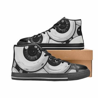 MEN'S Googly Cartoon Eyeballs High Top Canvas Vivid Custom Shoes