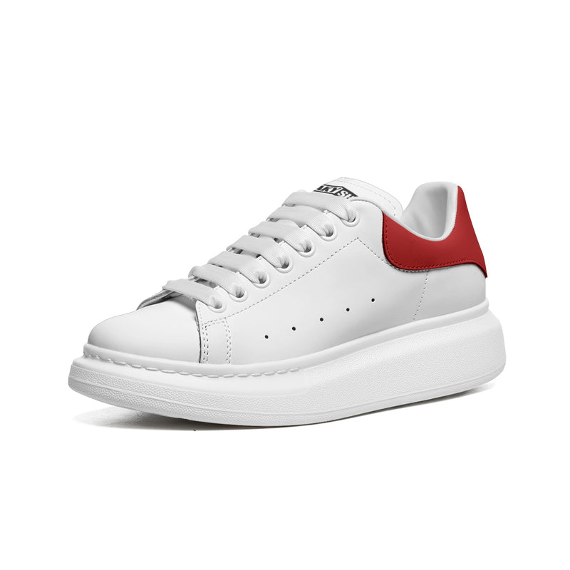 FS666 Unisex Non Slip Lace Up Faux Leather Sneakers