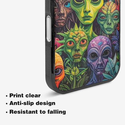iPhone 16 Case — Aliens Pattern Hundreds Of Sma, Custom Phone Case