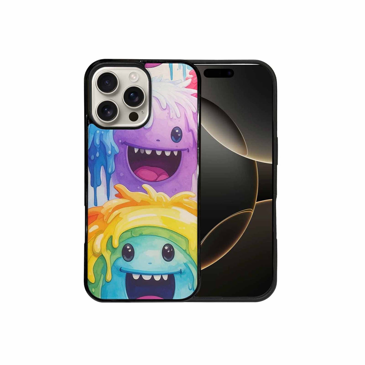 iPhone 16 Pro Max Case — Rainbow Sherbet Monster, Custom Made Phone Cover