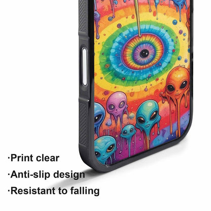 iPhone 17 Air Case — Melting Aliens Pattern Hundreds Of Alien, Custom Printed Phone Case
