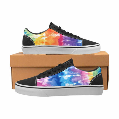 MEN'S Tie Dye Swirl Canvas Lace-Up Surreal Custom Sneakers