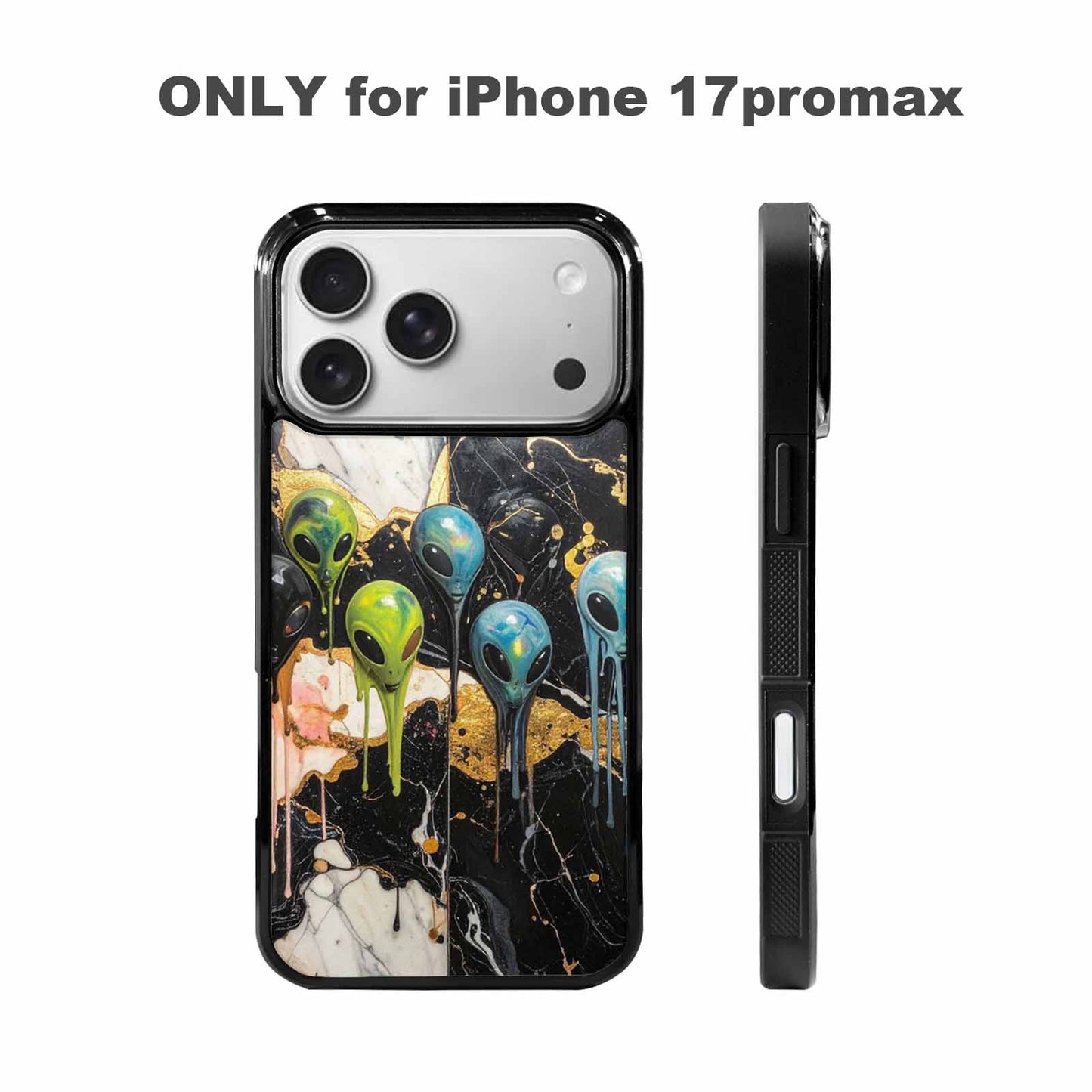 iPhone 17 Pro Max Case — Aliens Marblemelting Aliens Pa Alien Scifi, Custom Designed Case Cover