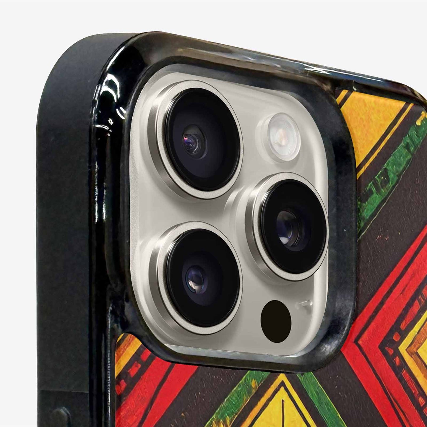 iPhone 15 Pro Max Case — African Kente Cloth Inspired Pattern Geometric, Unique Phone Case Design