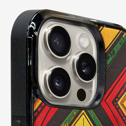 iPhone 15 Pro Max Case — African Kente Cloth Inspired Pattern Geometric, Unique Phone Case Design