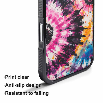 iPhone 17 Pro Max Case — Tie Dye Swirls Black Tie Dye, Custom Printed Phone Case