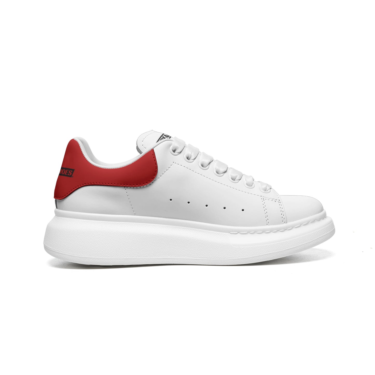 FS666 Unisex Non Slip Lace Up Faux Leather Sneakers