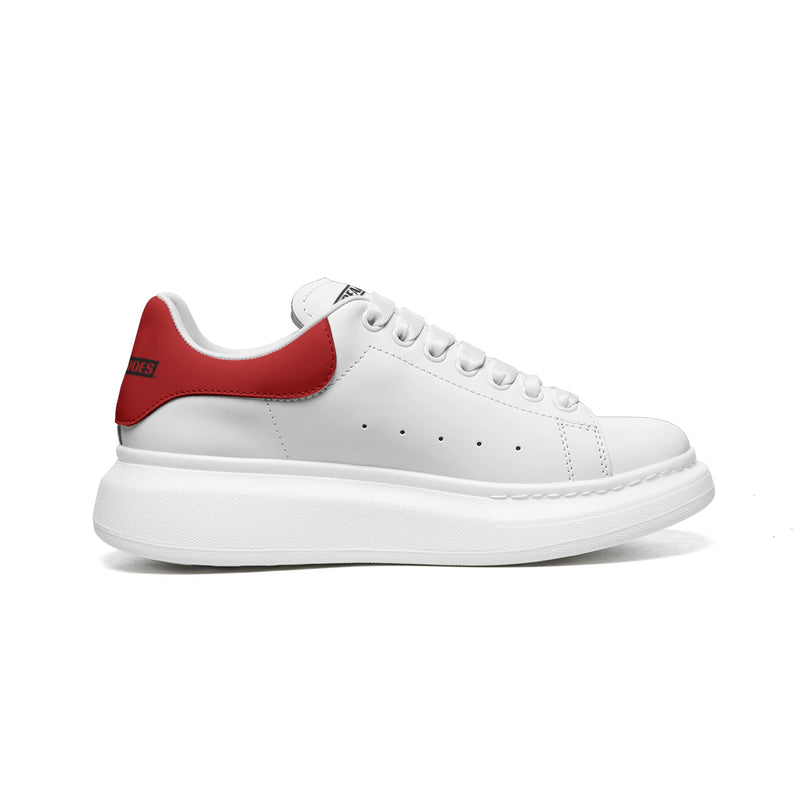 FS666 Unisex Non Slip Lace Up Faux Leather Sneakers