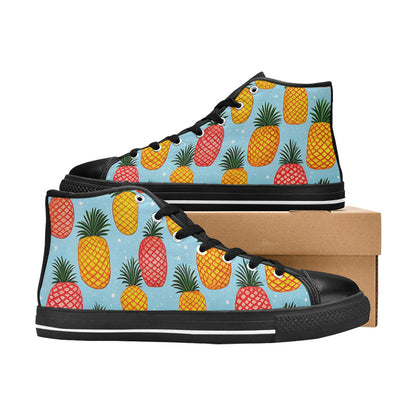 MEN'S Pineapples Please 2 Men’S High Top Canvas Cottagecore Custom Sneakers