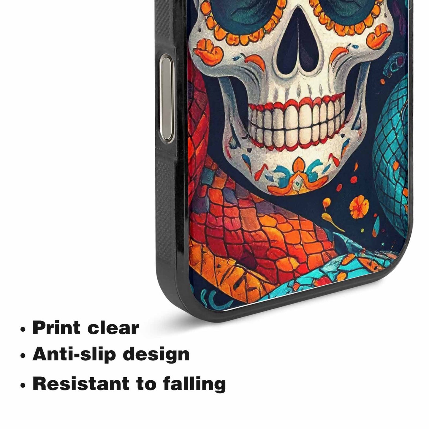 iPhone 15 Pro Max Case — Snake Skulls Print Alt Custom, Custom Art Phone Cover