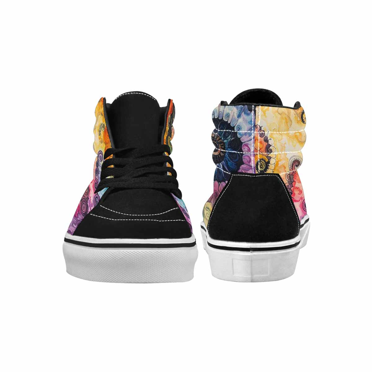 MEN'S Tie High Top Canvas Neon Fantasy Custom Shoes