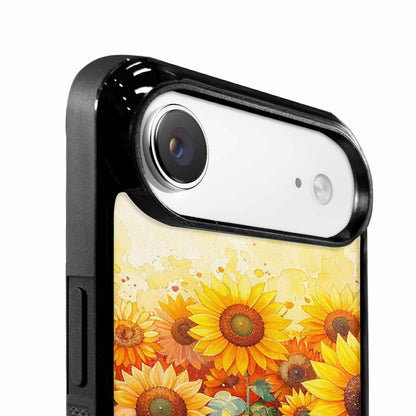iPhone 17 Air Case — Full Color Vibrant Sunflower Burst Floral, Custom Printed Phone Case
