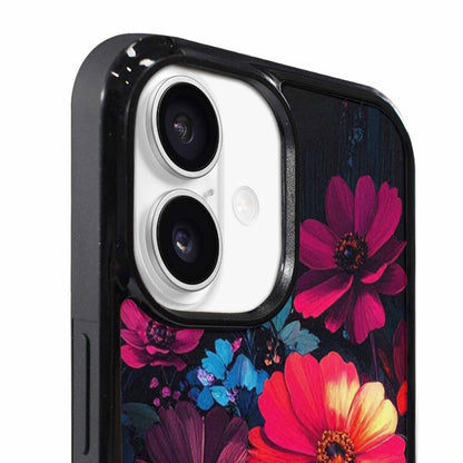 iPhone 17 Case — Shadowy Glitch Floral Pattern Floral, Custom Phone Case