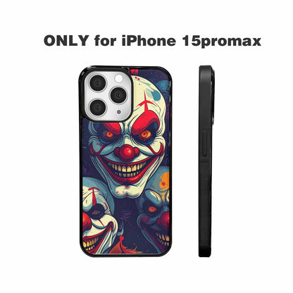 iPhone 15 Pro Max Case — Evil Clown Cartoon, Unique Phone Case Design