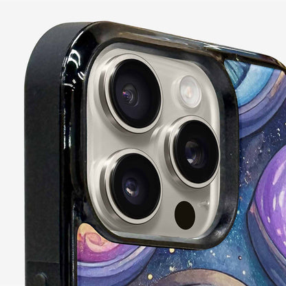 iPhone 16 Pro Max Case — Cartoon Eyeballs Galaxy Personalized Phone Cover, Custom Printed Phone Case