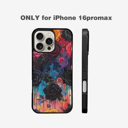 iPhone 16 Pro Max Case — Gothic Rose Gothic Roses Pattern Hundreds, Personalized Phone Case