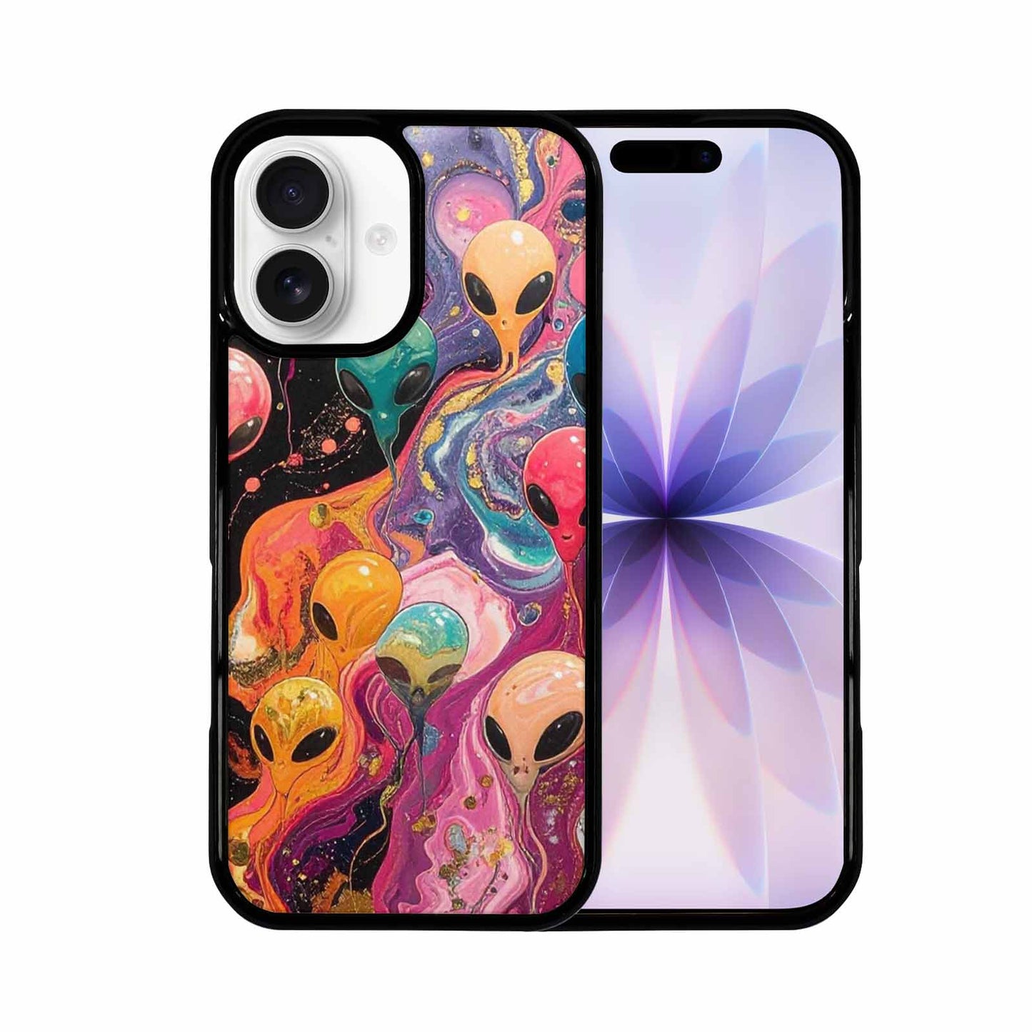 iPhone 17 Case — Aliens Marblealiens Pattern Alien Scifi, Unique Phone Case Design