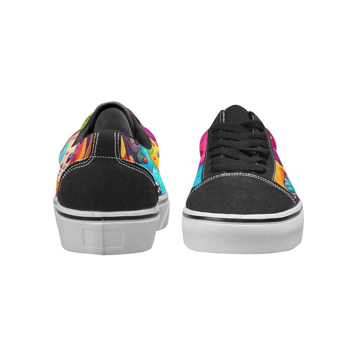 WOMEN'S Melting Ice Cream Monster Lace-Up Canvas Dreamcore Custom Shoes