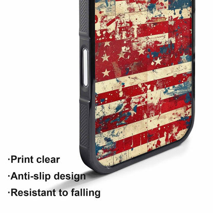 iPhone 17 Pro Max Case — Small American Flag Stars Galaxy Space, Custom Printed Phone Case