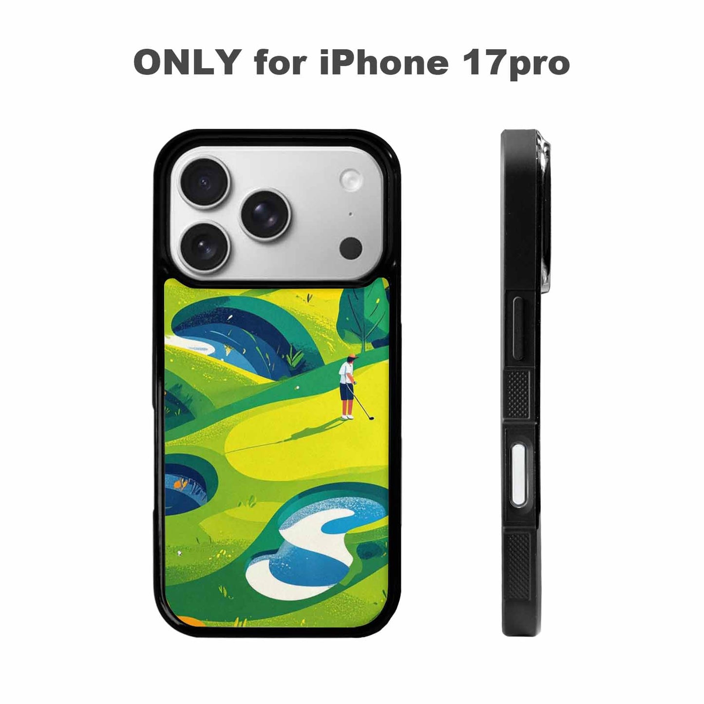 iPhone 17 Pro Case — Golf Cartoon Art Pattern Cartoon Cute, Custom Phone Case
