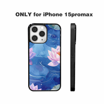 iPhone 15 Pro Max Case — Monet Water Lilies Painting Pattern, Unique Phone Case Design