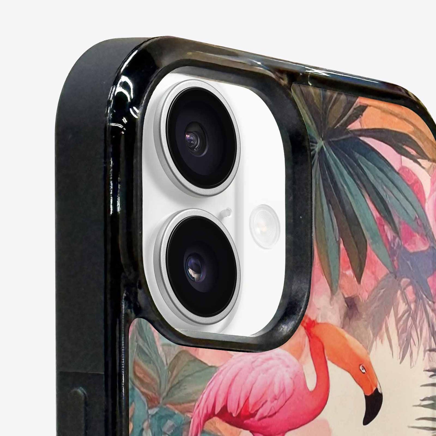iPhone 16 Case — Flamingo Tropical Flamingo Tropical Pattern Hundreds, Custom Printed Phone Case