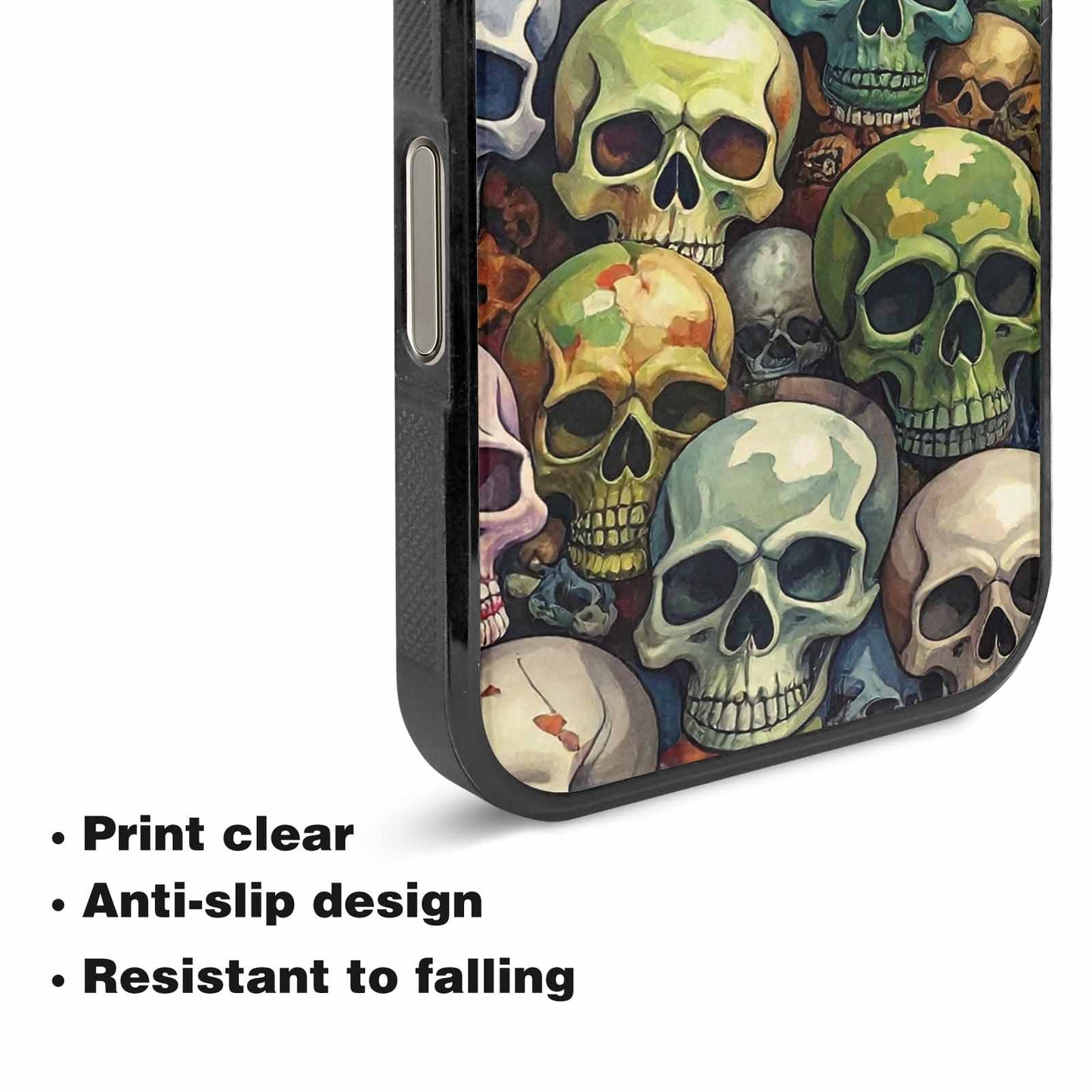 iPhone 16 Pro Case — Skulls Pattern Hundreds Of Sma, Custom Designed Case Cover