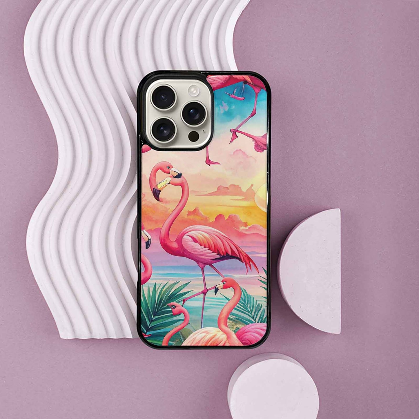 iPhone 16 Pro Max Case — Flamingo Tropical Flamingo Tropical Pattern Hundreds, Unique Phone Case Design