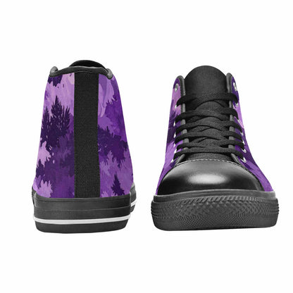 WOMEN'S Military Camouflage Blotch High Top Canvas Neon Fantasy Custom Shoes